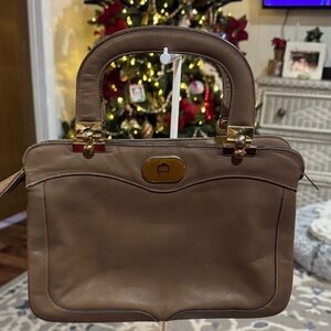 Vintage Etienne Aigner Handbag, Taupe Purse